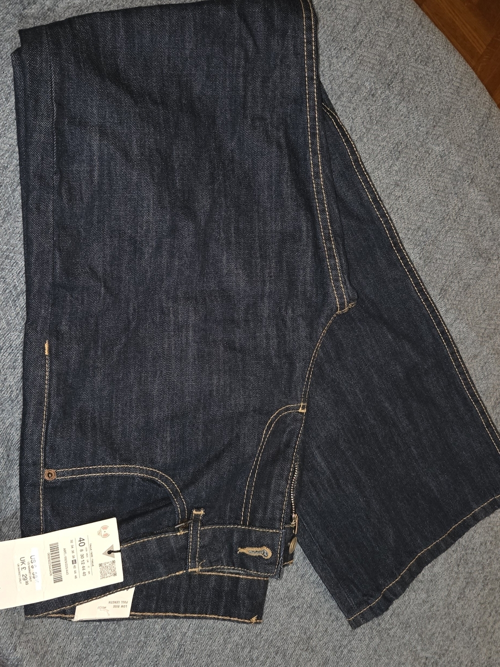 Zara Dark Blue Wide-Leg Jeans
